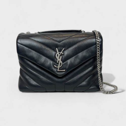 Yves saint laurent Loulou Cuir Noir/argent